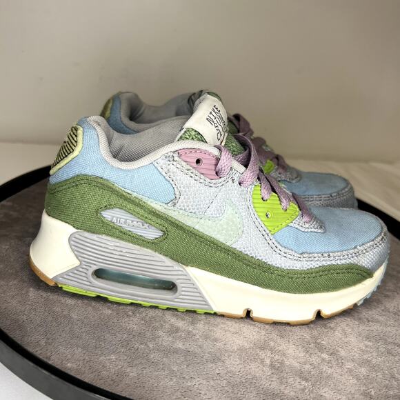 Nike Other - Nike Air Max 90 Sneakers Kids Size 2Y Blue/Gray/Green DQ4017-400